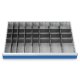 Metalleinteilung Set 31-teilig, R 36-24, Schubladennutzmaß 900 x 600 mm, Blendenhöhe 50 mm Maße in mm (BxTxH): 900 x 600 x 50