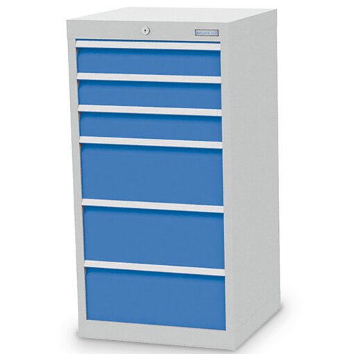 Schubladenschrank, Tiefe 500 mm, R 18-16, Schubladenanzahl: 6 Maße in mm (BxTxH): 530 x 500 x 1019