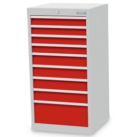 Schubladenschrank, Tiefe 500 mm, R 18-16, Schubladenanzahl: 9 Maße in mm (BxTxH): 530 x 500 x 1019