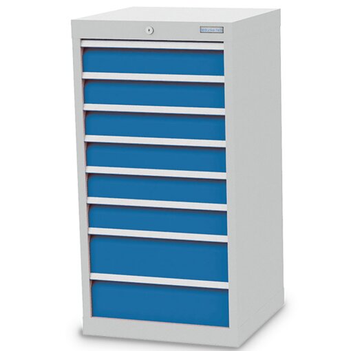 Schubladenschrank, Tiefe 500 mm, R 18-16, Schubladenanzahl: 8 Maße in mm (BxTxH): 530 x 500 x 1019