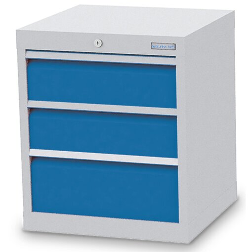 Schubladenschrank, Tiefe 500 mm, R 18-16, Schubladenanzahl: 3 Maße in mm (BxTxH): 530 x 500 x 619