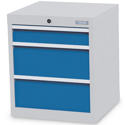 Schubladenschrank, Tiefe 500 mm, R 18-16, Schubladenanzahl: 3 Maße in mm (BxTxH): 530 x 500 x 619