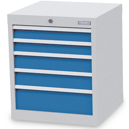 Schubladenschrank, Tiefe 500 mm, R 18-16, Schubladenanzahl: 5 Maße in mm (BxTxH): 530 x 500 x 619