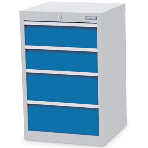 Schubladenschrank, Tiefe 500 mm, R 18-16, Schubladenanzahl: 4 Maße in mm (BxTxH): 530 x 500 x 819