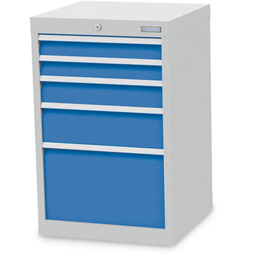 Schubladenschrank, Tiefe 500 mm, R 18-16, Schubladenanzahl: 5 Maße in mm (BxTxH): 530 x 500 x 819