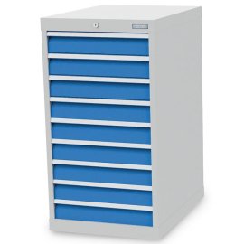 Schubladenschrank, Tiefe 736 mm, R 18-24, Schubladenanzahl: 9 Maße in mm (BxTxH): 555 x 736 x 1019