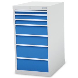 Schubladenschrank, Tiefe 736 mm, R 18-24, Schubladenanzahl: 7 Maße in mm (BxTxH): 555 x 736 x 1019