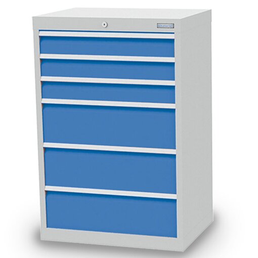 Schubladenschrank, Tiefe 500 mm, R 24-16, Schubladenanzahl: 6 Maße in mm (BxTxH): 680 x 500 x 1019