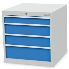 Schubladenschrank, Tiefe 736 mm, R 24-24, Schubladenanzahl: 4 Maße in mm (BxTxH): 705 x 736 x 719