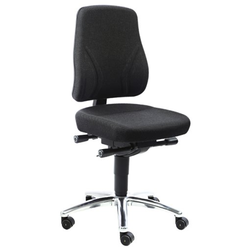 Stuhl Standardversion, schwarz Sitzhöhe von 430 bis 540 mm