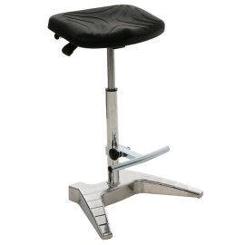 Stehhilfe mit breitem PU-Komfort-Sitz,  mit klappbarer Fußstütze Maße in mm (BxH): 420 x 700