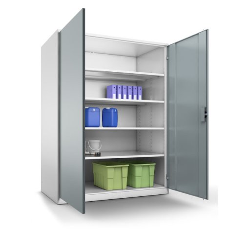 Flügeltürenschrank Tiefe 700 mm, 2 x Flügeltüre Maße in mm (BxTxH): 700 x 700 x 1950