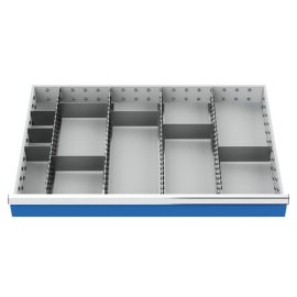 Schubladeneinteilung R 36-24 mit Metalleinteilung für Front 100/125 mm Maße in mm (BxT): 900 x 600