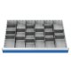 Schubladeneinteilung R 36-24 mit Metalleinteilung für Front 150 mm Maße in mm (BxT): 900 x 600