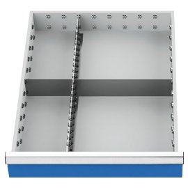 Schubladeneinteilung R 18-24 mit Metalleinteilung für Front 150 mm Maße in mm (BxT): 450 x 600