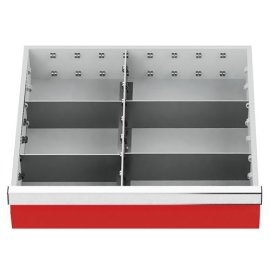 Schubladeneinteilung R 18-16 mit Metalleinteilung für Front 150 mm Maße in mm (BxT): 450 x 400