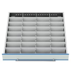 Schubladeneinteilung R 24-24 mit Metalleinteilung, Front 100 mm für TSM-Schrank