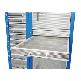 Schubladeneinteilung R 24-24 mit Metalleinteilung, Front 100 mm für TSM-Schrank