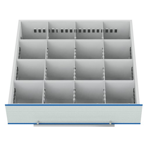 Schubladeneinteilung R 24-24 mit Metalleinteilung, Front 150 mm für TSM-Schrank