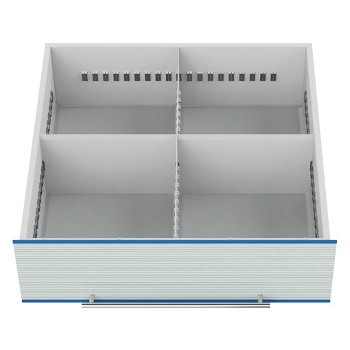 Schubladeneinteilung R 24-24 mit Metalleinteilung, Front 200 mm für TSM-Schrank