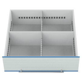 Schubladeneinteilung R 24-24 mit Metalleinteilung, Front 200 mm für TSM-Schrank