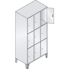 Fächerschrank Classic B900xT500xH1850 mm mit 150 mm...