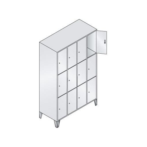 Fächerschrank Classic B1190xT500xH1850 mm mit 150 mm hohen Füßen