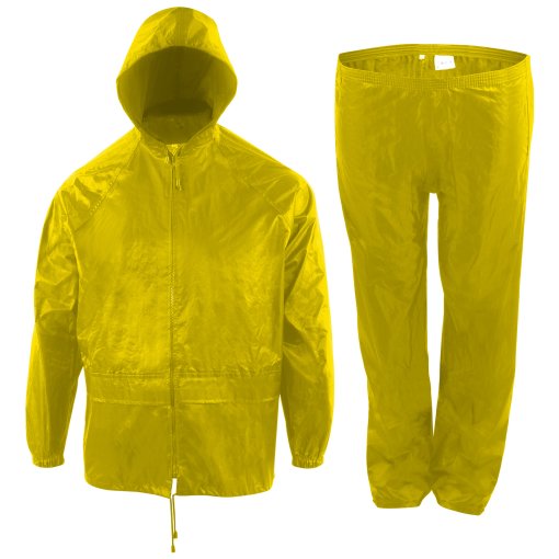 Regenset (Hose/Jacke) gelb