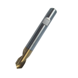 NC Anbohrer HSS Co 90 Grad TIN beschichtet mit Weldonschaft