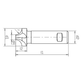 Viertelrund Profilfräser HSS Co5 DIN 6518 B 1,6 mm