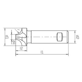 Viertelrund Profilfräser HSS Co5 DIN 6518 B 6,3 mm