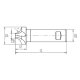 Viertelrund Profilfräser HSS Co5 DIN 6518 B 6,3 mm