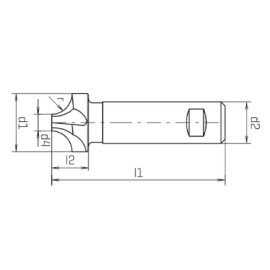 Viertelrund Profilfräser HSS Co5 DIN 6518 B 12 mm