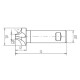 Viertelrund Profilfräser HSS Co5 DIN 6518 B 12 mm
