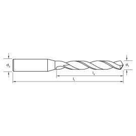 Spiralbohrer DIN 338 HSCO TIALN - für rostfreie Stähle