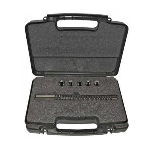 Keilnuten-Räumnadel-Satz 7-teilig (2 Räumnadeln 2, 3mm - 5 Führungsbuchsen 6,7,8,9,10mm)