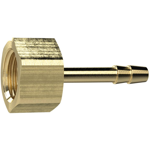 Aufschraubschlauchtülle Messing zylindrisch G 1/2 Zoll 8mm