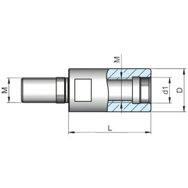 Verlängerungen für Einschraubfräser M16 x 40 mm