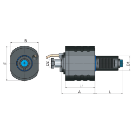 Axial Fräskopf Fräsdornaufnahme DIN 6357 VDI 30 Ø16