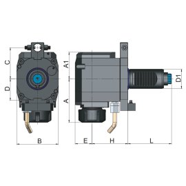 Radial Bohr-Und Fräskopf Spannzangenaufnahme DIN 6499 mit Fixierklotz D50-ER40 A