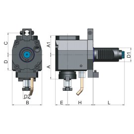 Radial Fräskopf Fräsdornaufnahme DIN 6357 mit Fixierklotz D40-d16 A