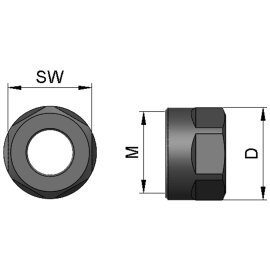 Spannmutter ER DIN 6499 mit Exzenterring-Gewuchtet