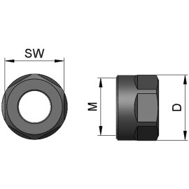 Spannmutter ER DIN 6499 Kugelgelagerte Ausführung
