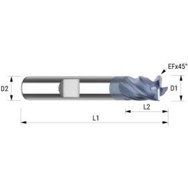 VHM-Schaftfräser HPC INOX 1xD VAROCON