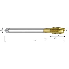 HSS-E-Maschinengewindebohrer Durchgang Stahl TIN M10