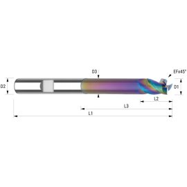 VHM-Schaftfräser HPC ta-C lange Ausführung