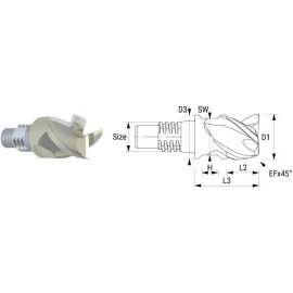 VHM-Schaftfräser INOSCREW ZrN SAV