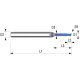 VHM-Mini-Torusfräser HSC PrimeLine HA naco blue 3 mm x 55 mm x 8 mm