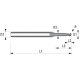VHM-Mini-Vollradiusfräser HSC Diamond-Line 6+2µm HA 0,8 mm x 8 mm