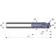 VHM-Torusfräser HSC lang TIALN HA 4 mm x 0,2 mm